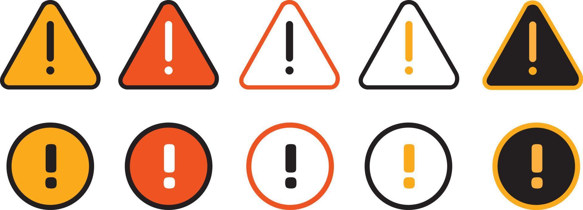 Caution signs. Symbols danger and warning signs. vector