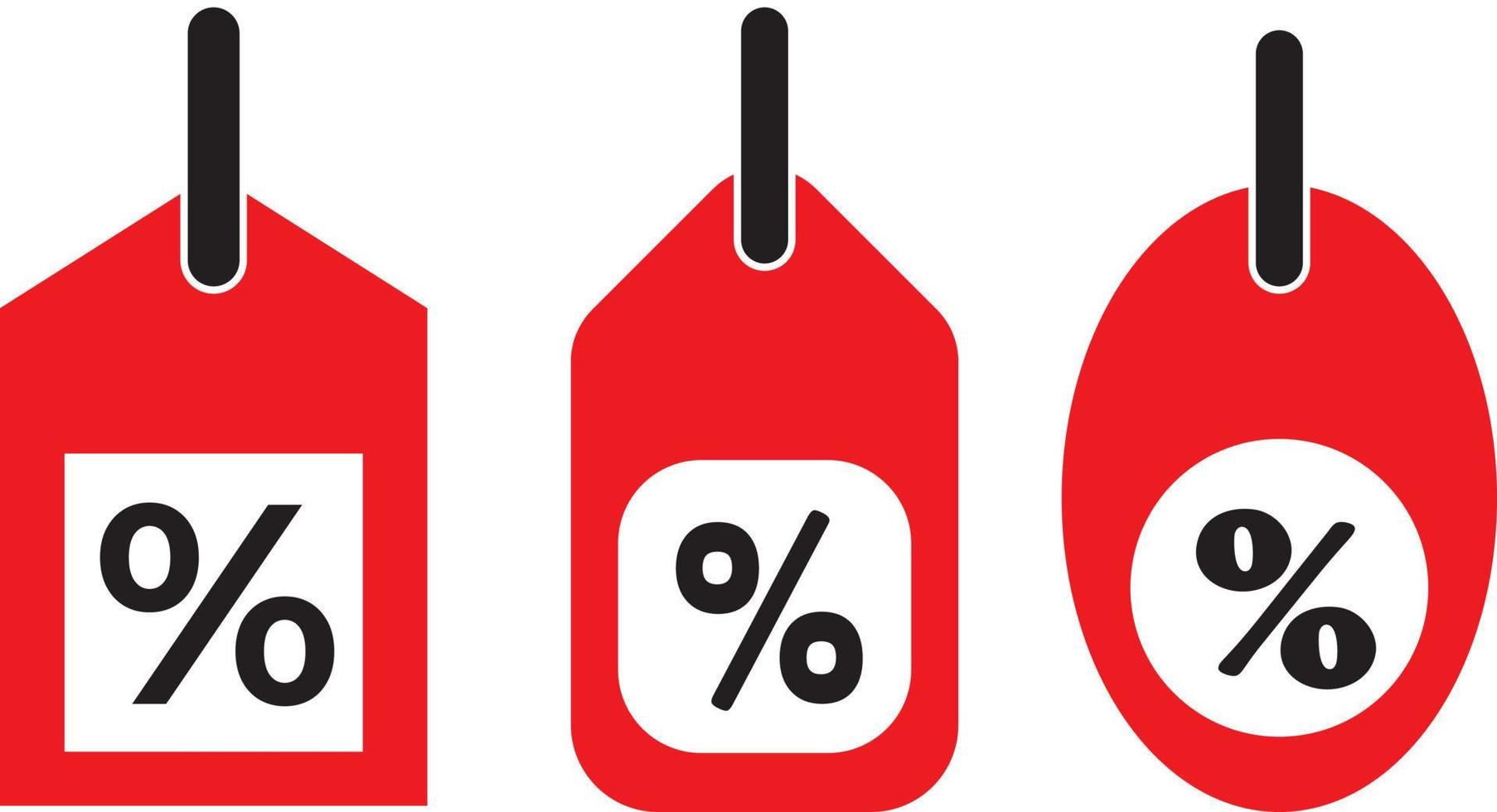 tag with percentage, vector illustration