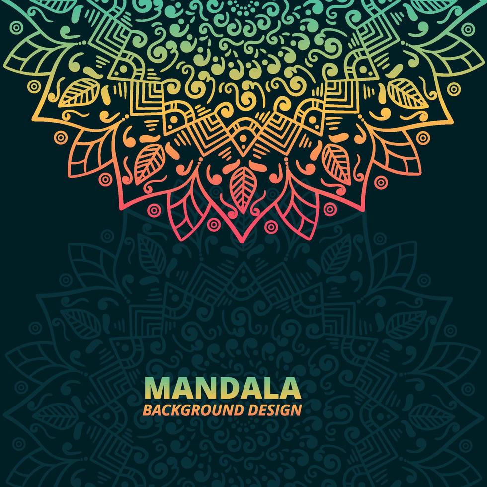 Mandala ornament background design vector