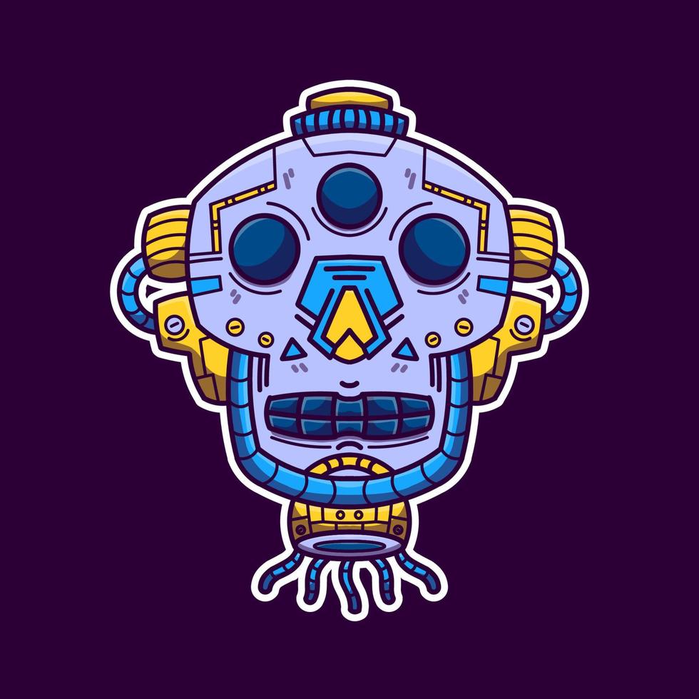 Head of Robot vector