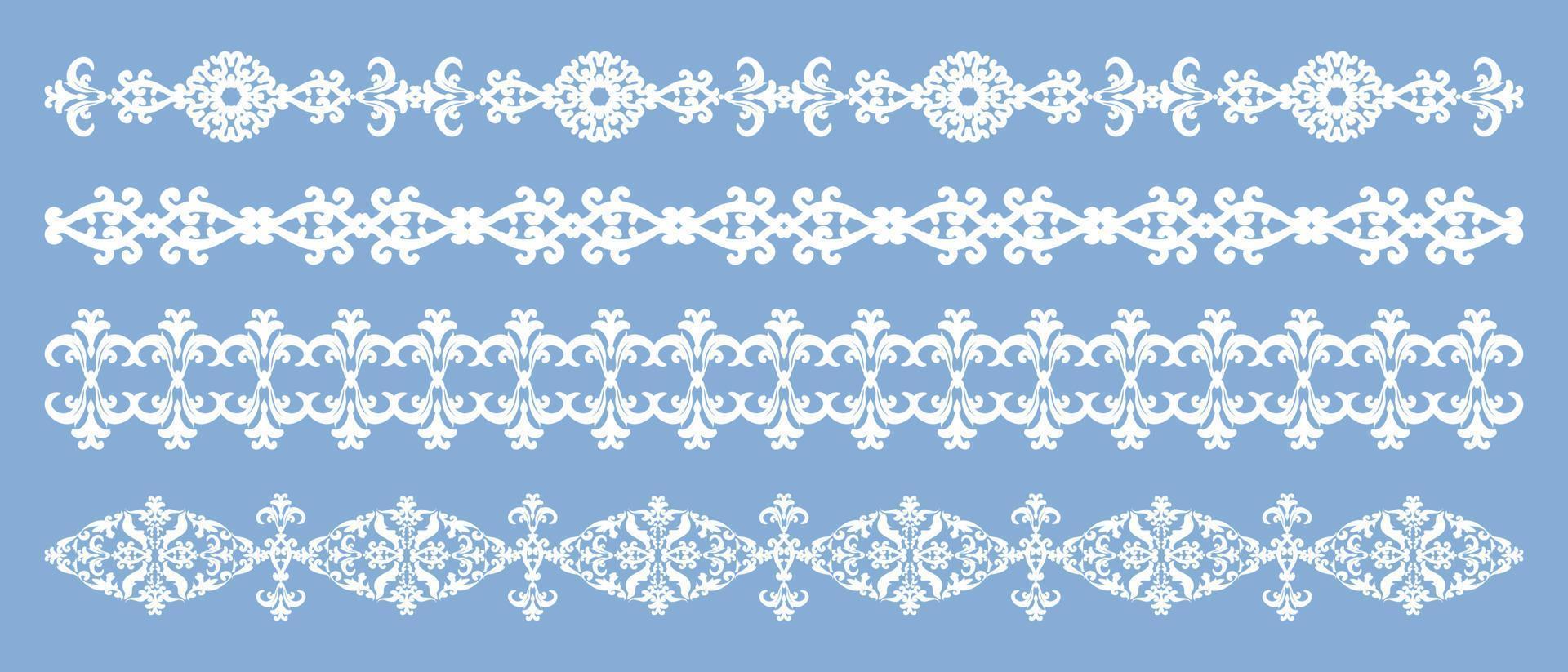 Baroque vintage ornament. Vector set divayder. A collection of vintage frame and border. Frame template. Modern design element.