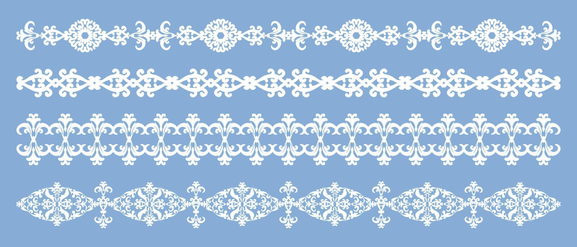 Baroque vintage ornament. Vector set divayder. A collection of vintage frame and border. Frame template. Modern design element.