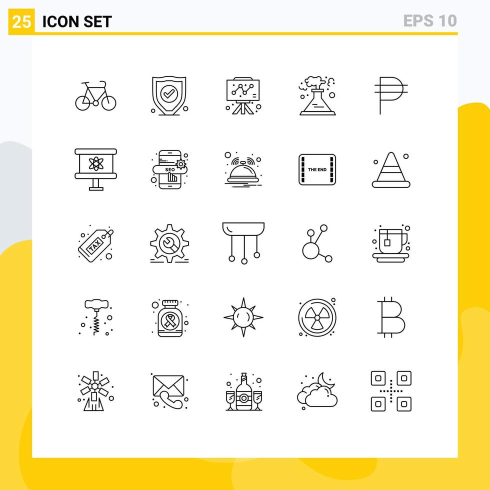 Pictogram Set of 25 Simple Lines of forex philippine business smoke pollution Editable Vector Design Elements