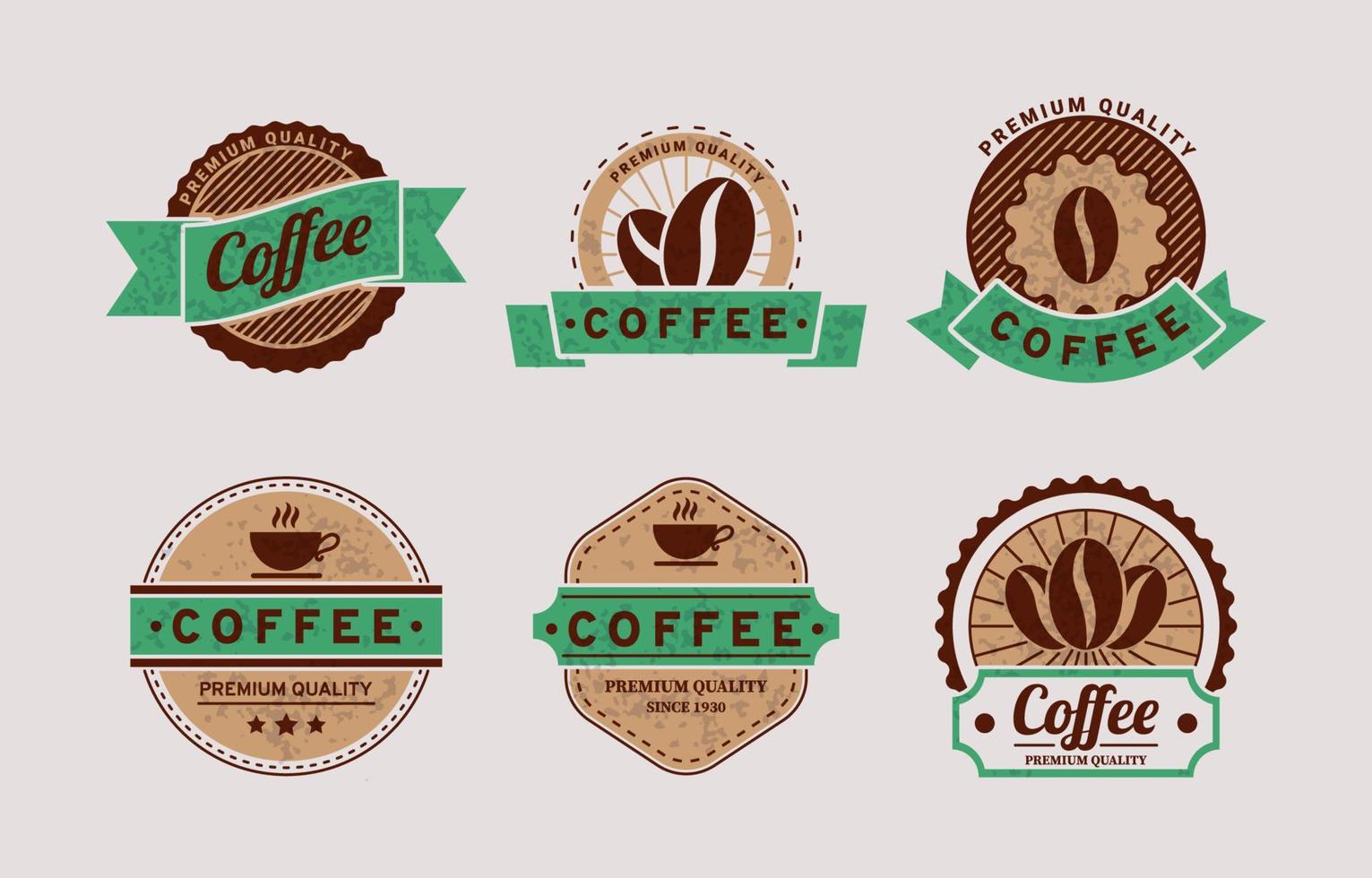 logotipo de café antiguo vector