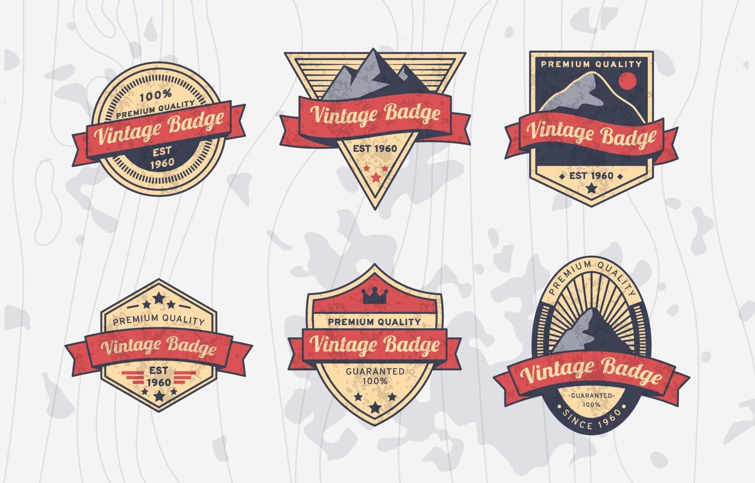 Vintage Badge Logo Collection vector