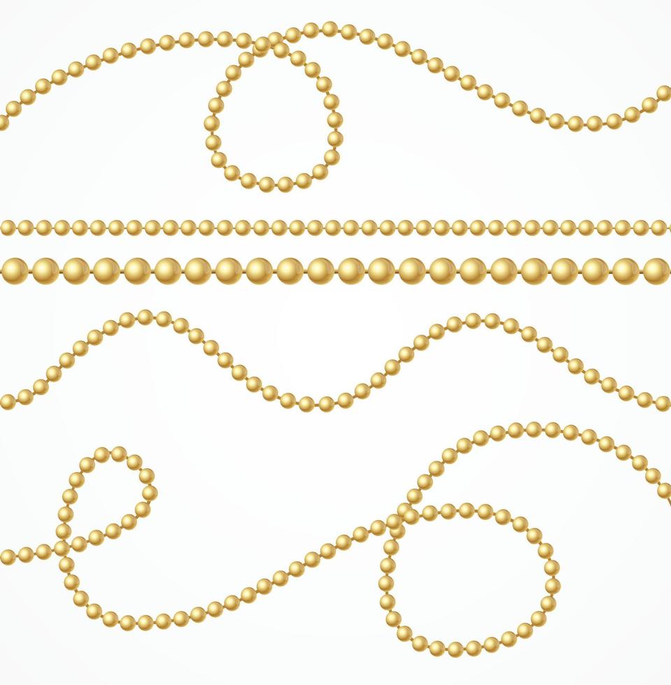 Realistic 3d Detailed Beads Chain Ball. Vector