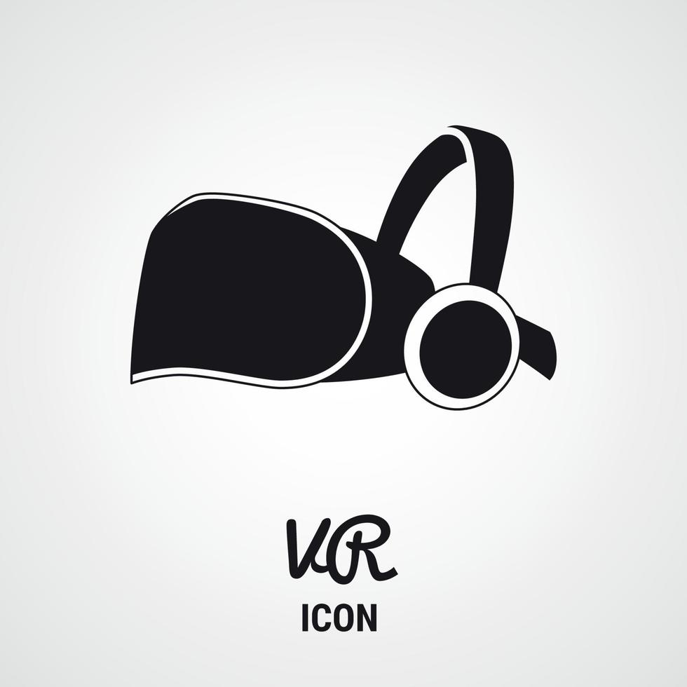 Virtual reality headset icon black on a white background vector