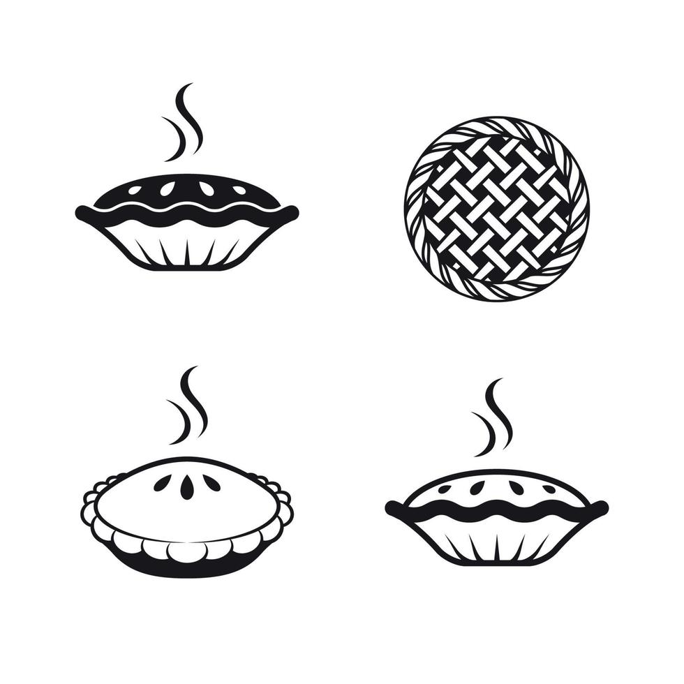 pie icons set. Black on a white background vector
