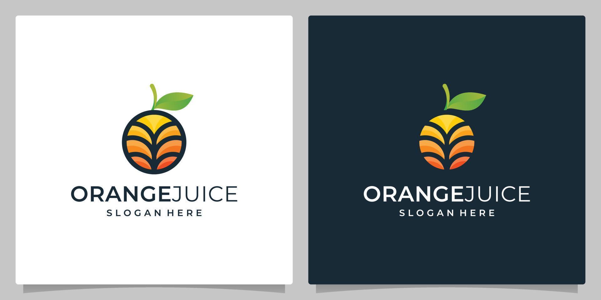 Orange Fruit design flat with color full and modern style vector