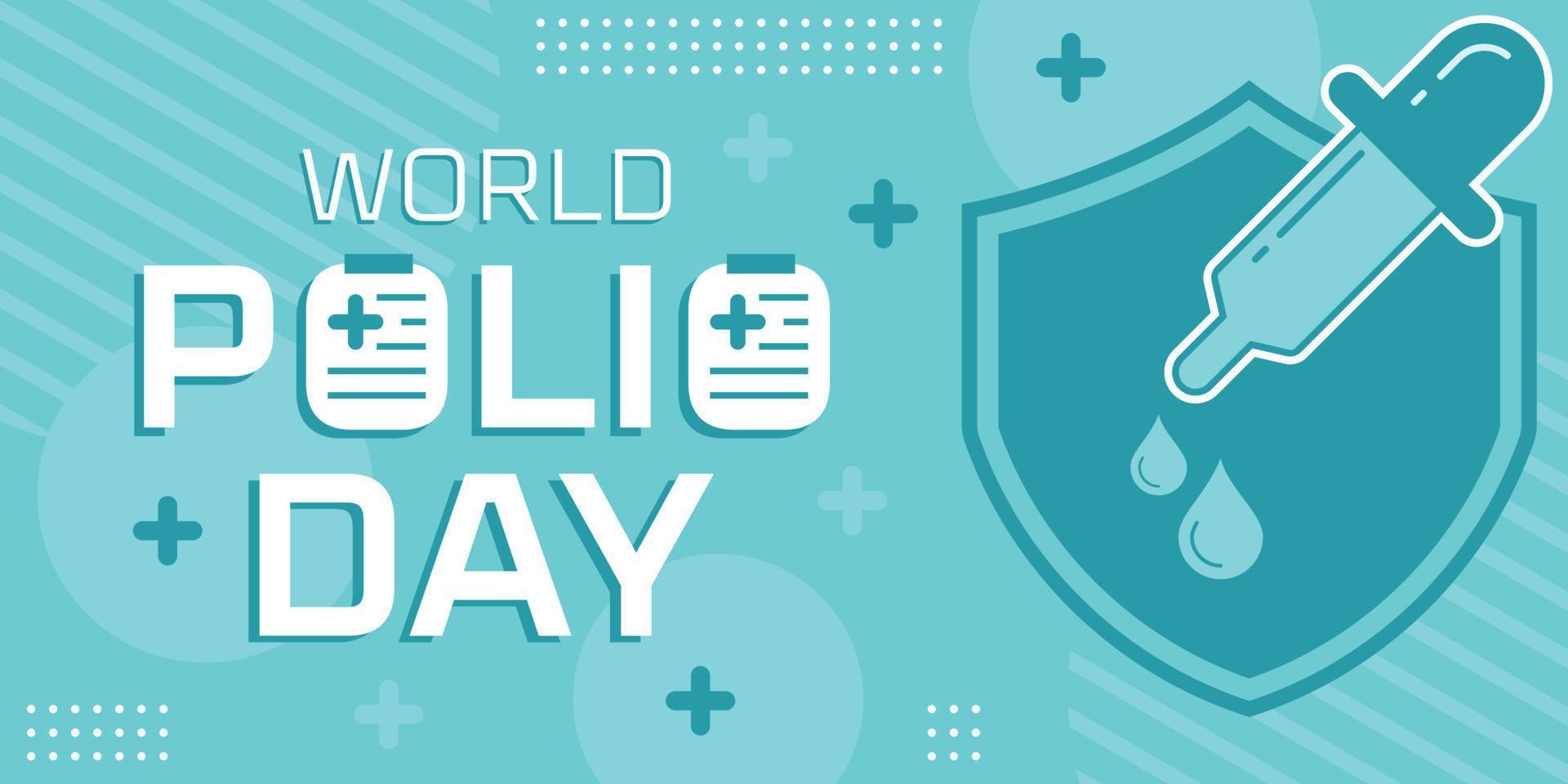 Flat world polio day template. Vector premium