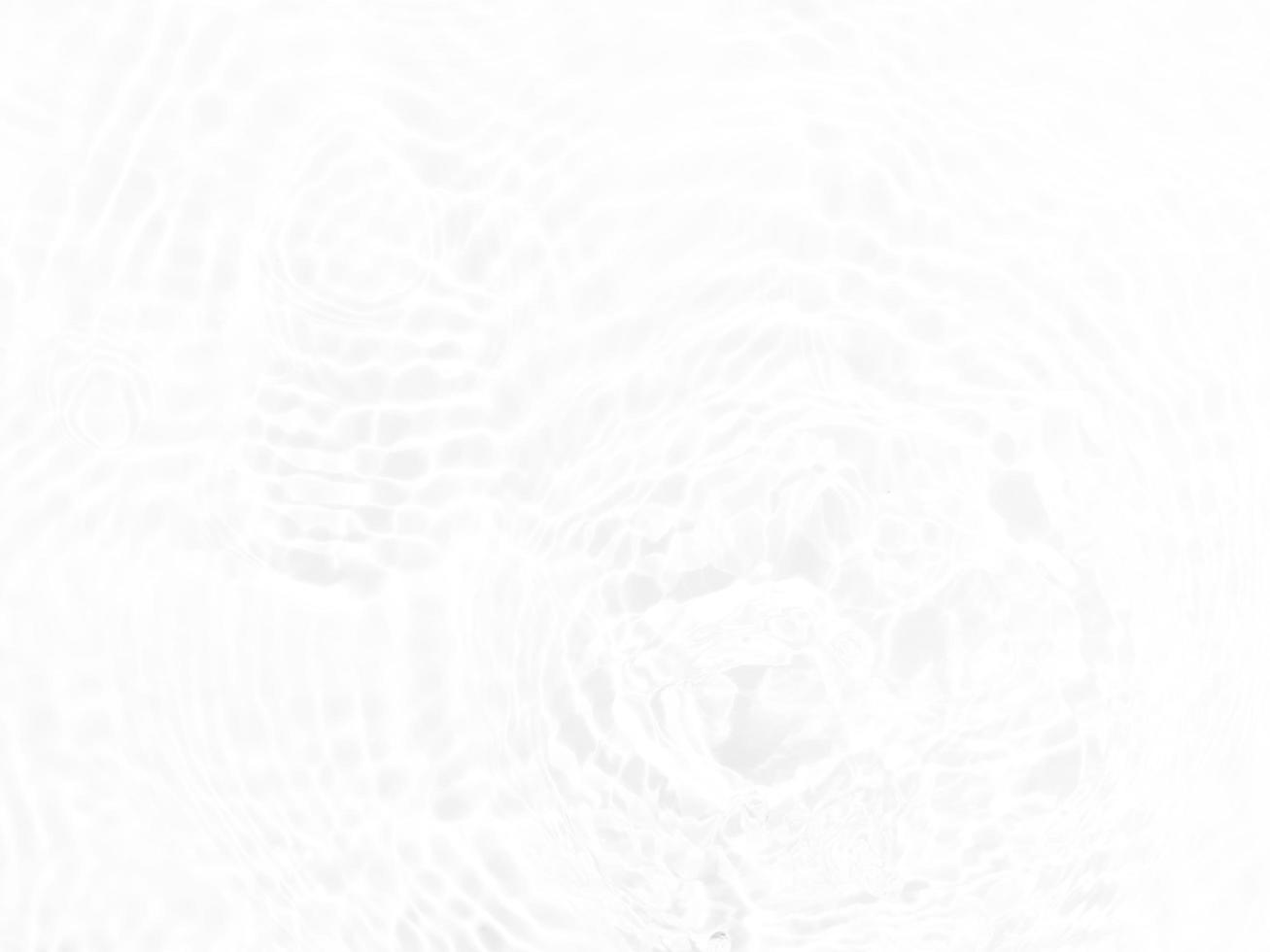 Defocus blurred transparent white colored clear calm water surface texture with splashes and bubbles. Trendy abstract nature background. Water waves in sunlight with copy space. White water shine photo