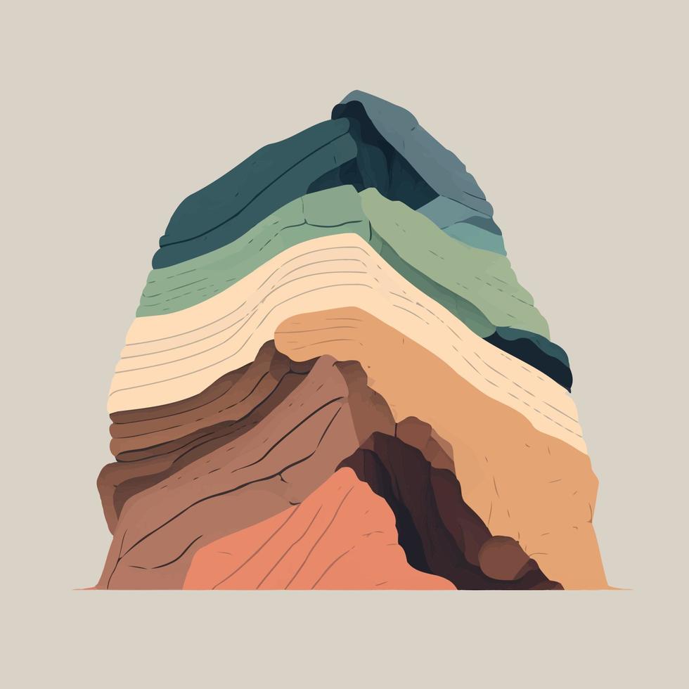 geology theme rocky soil layers vector