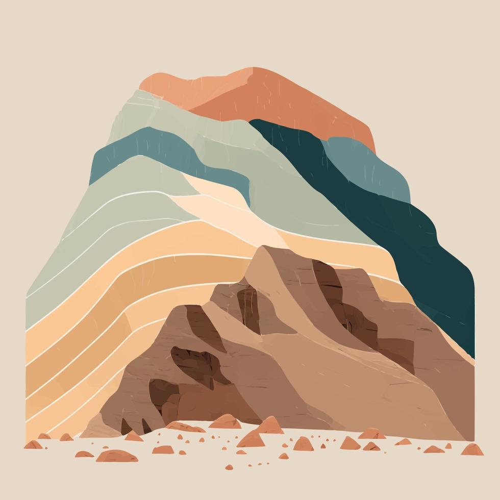 geology theme rocky soil layers vector