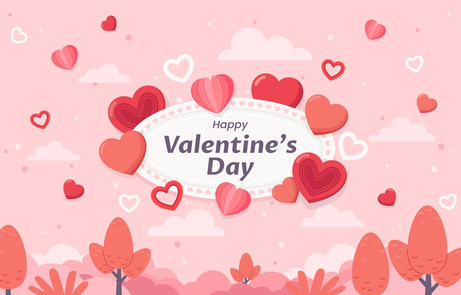 Valentine's Day Background vector