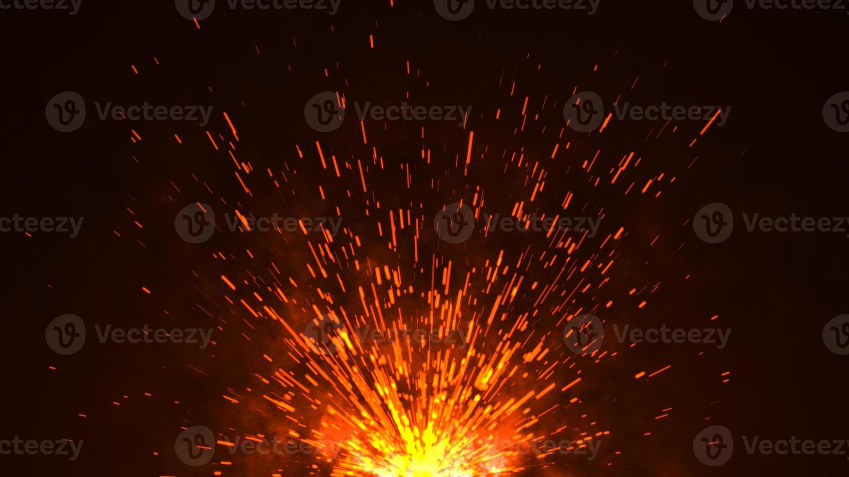 fire sparks with sparks fly in the dark photo