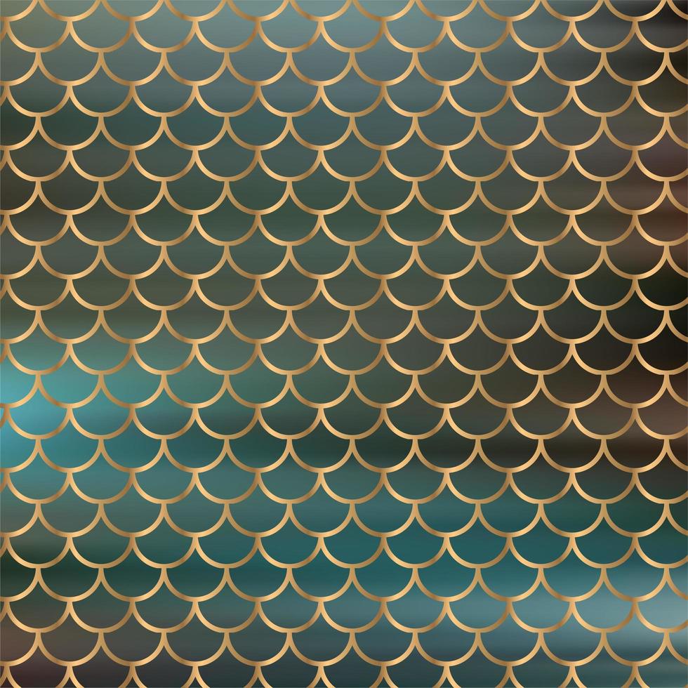 Golden mermaid scales pattern with gradient color blur background photo