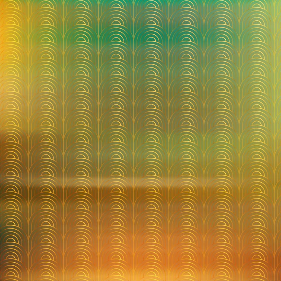 Golden art deco pattern with gradient color blur background photo