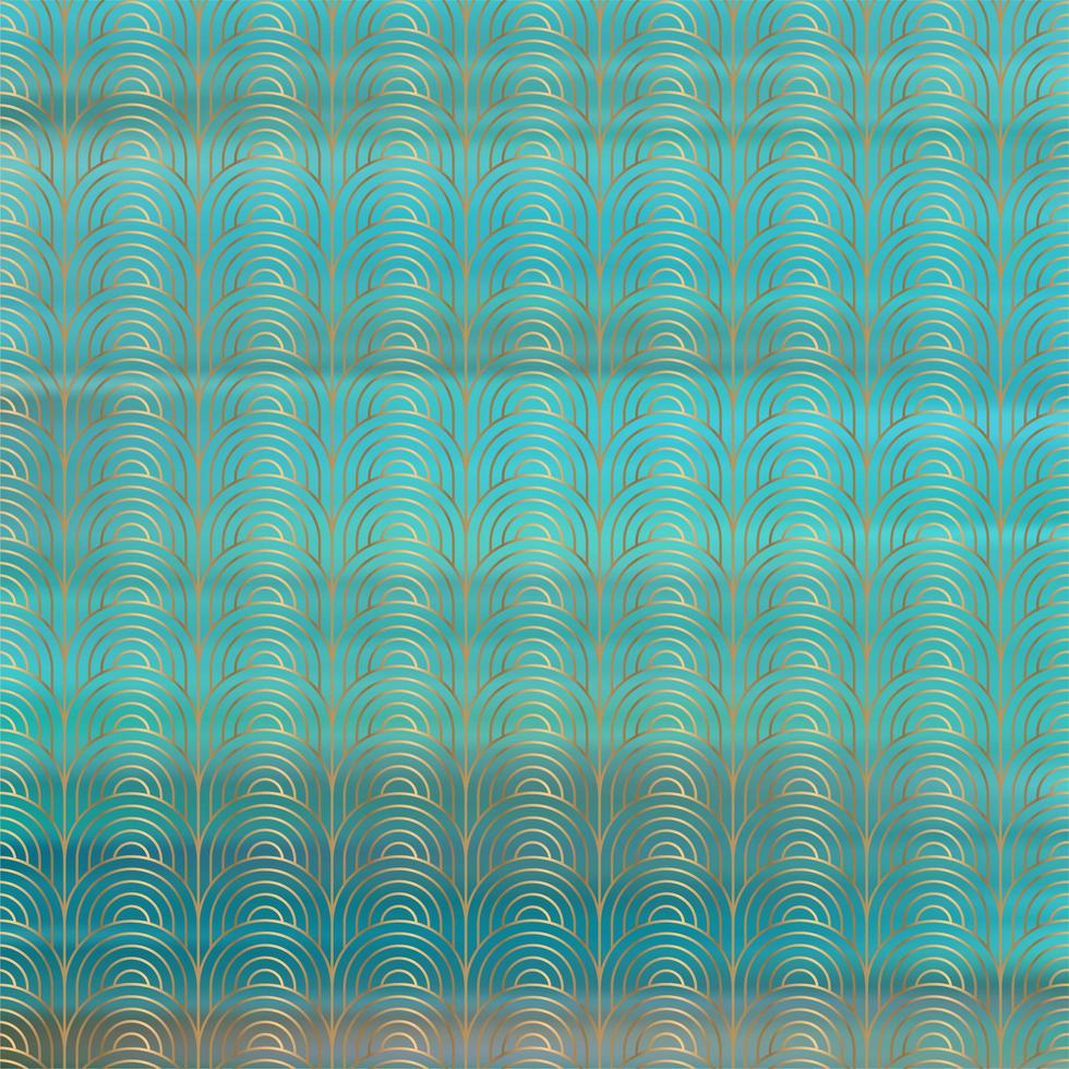 Golden art deco pattern with gradient color blur background photo