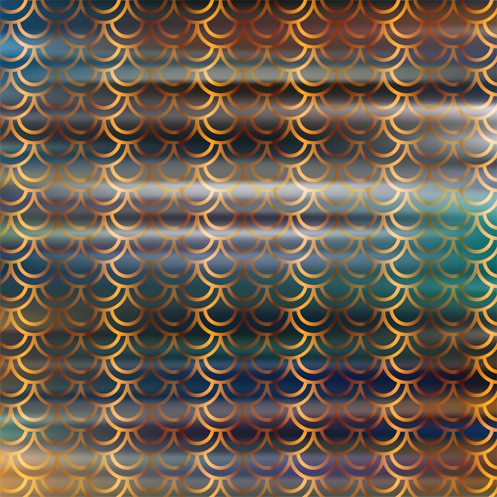 Golden art deco pattern with gradient color blur background photo