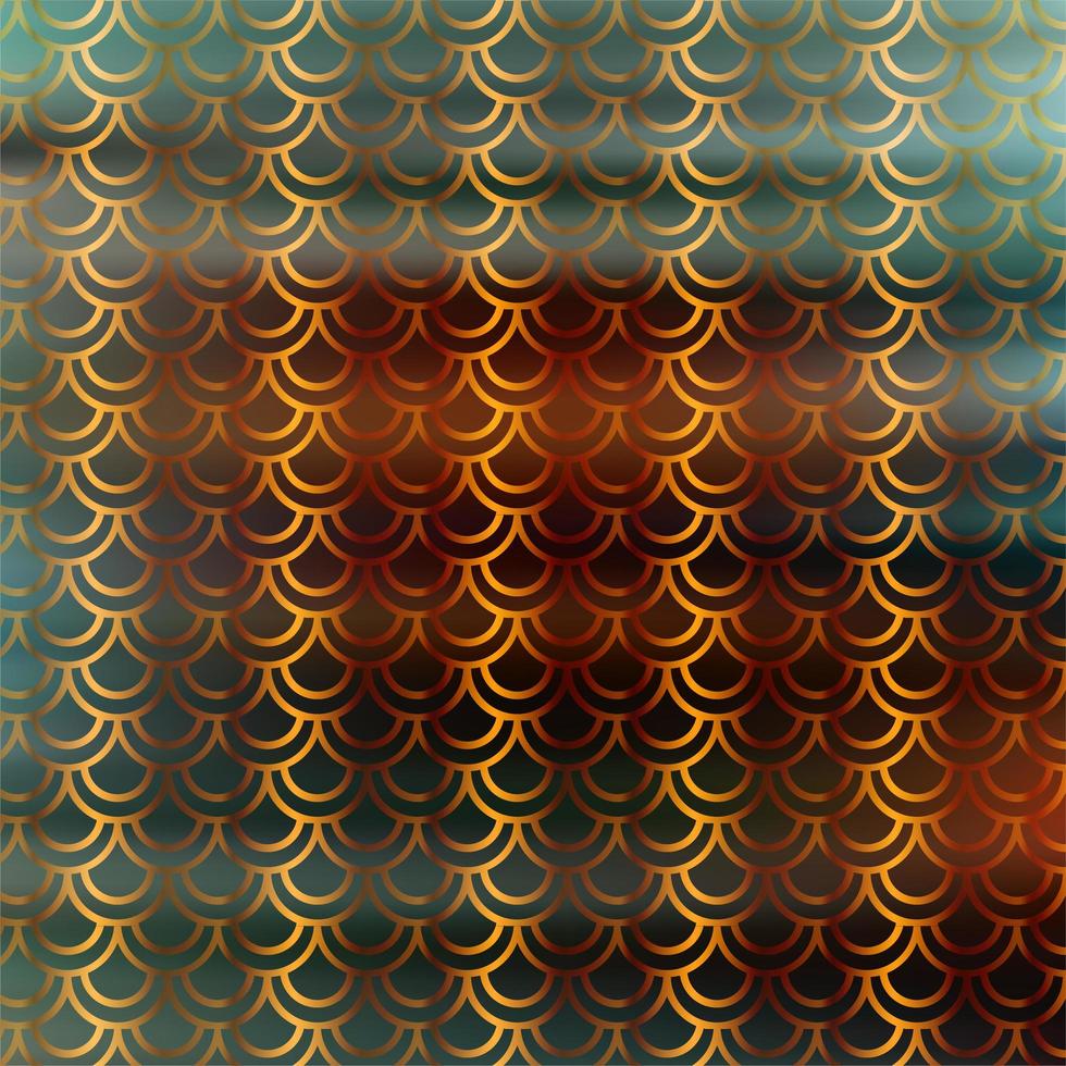 Golden art deco pattern with gradient color blur background photo