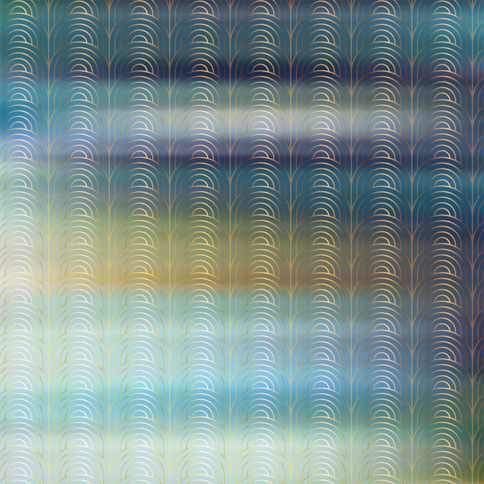 Golden art deco pattern with gradient color blur background photo