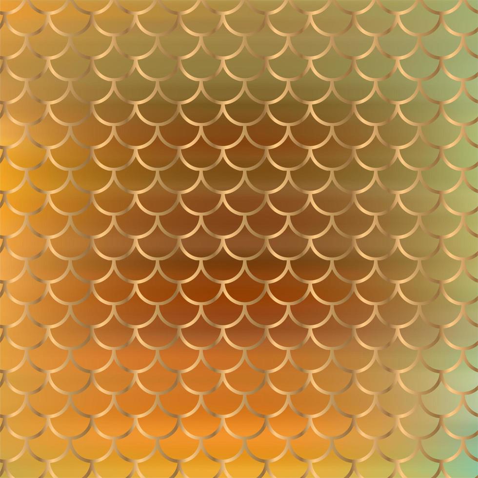 Golden mermaid scales pattern with gradient color blur background photo