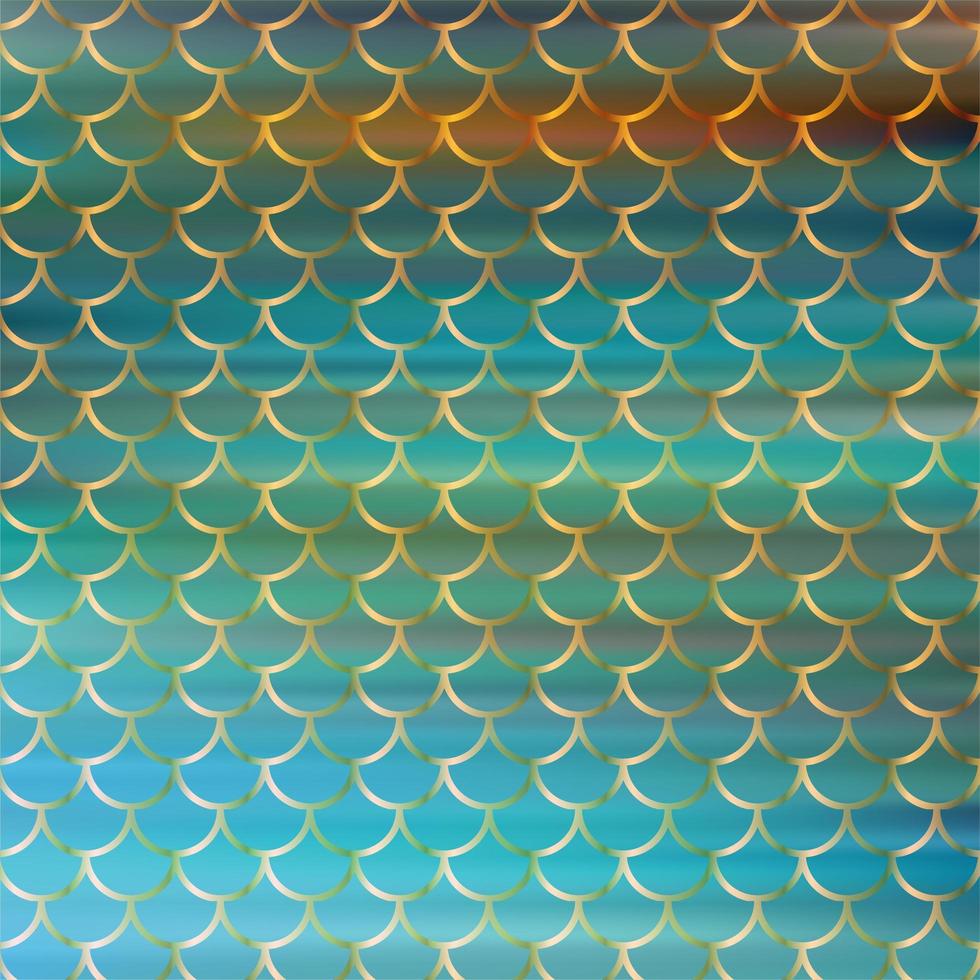 Golden mermaid scales pattern with gradient color blur background photo