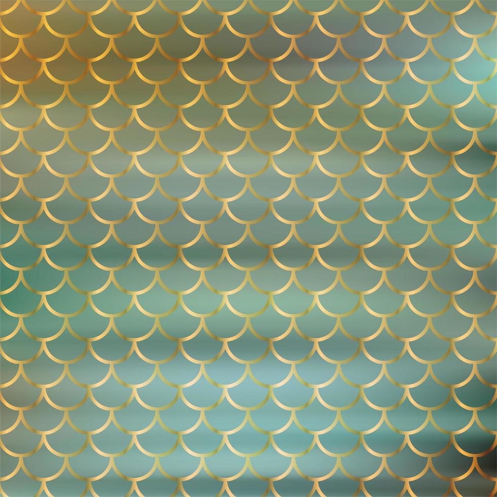 Golden mermaid scales pattern with gradient color blur background photo