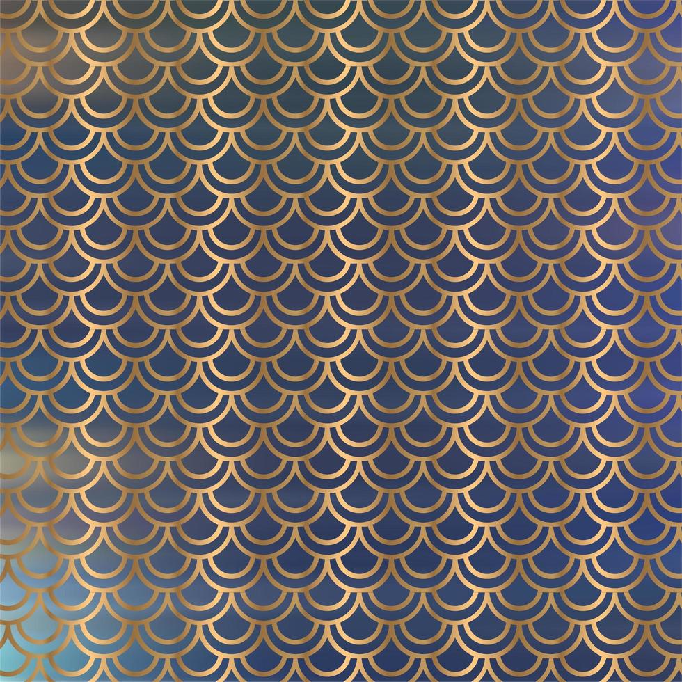 Golden art deco pattern with gradient color blur background photo