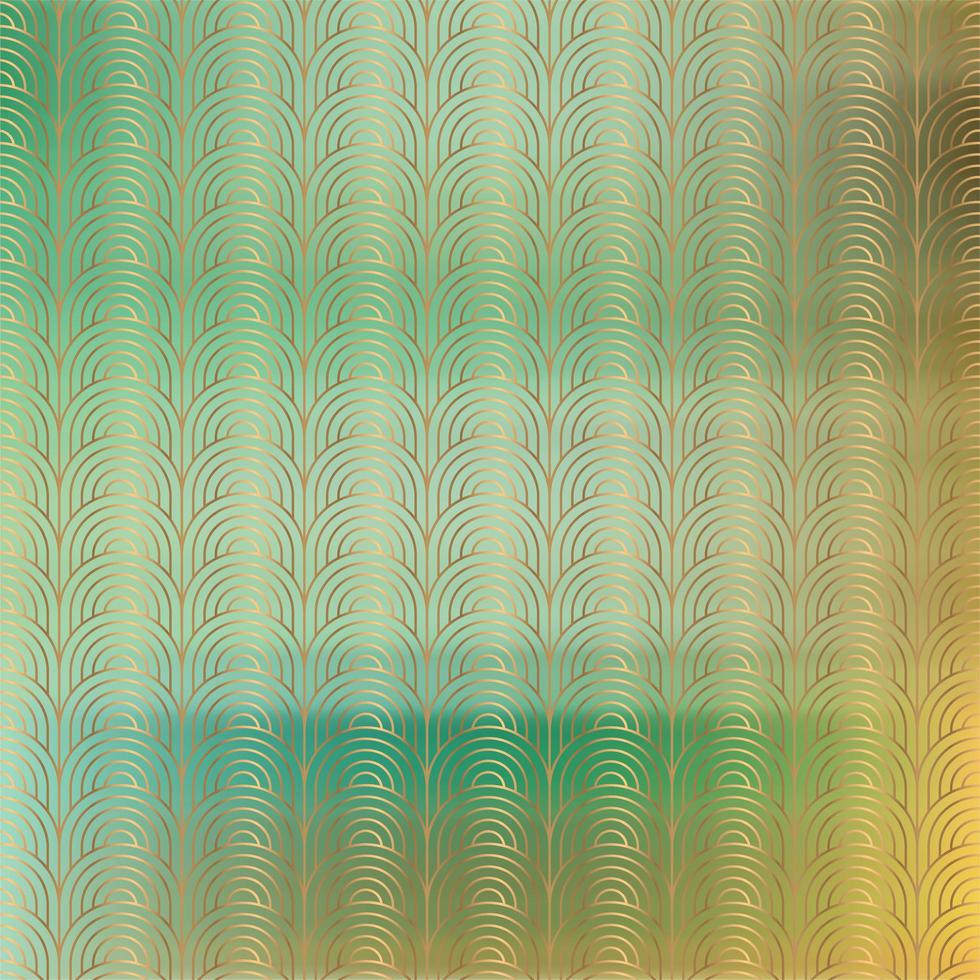 Golden art deco pattern with gradient color blur background photo