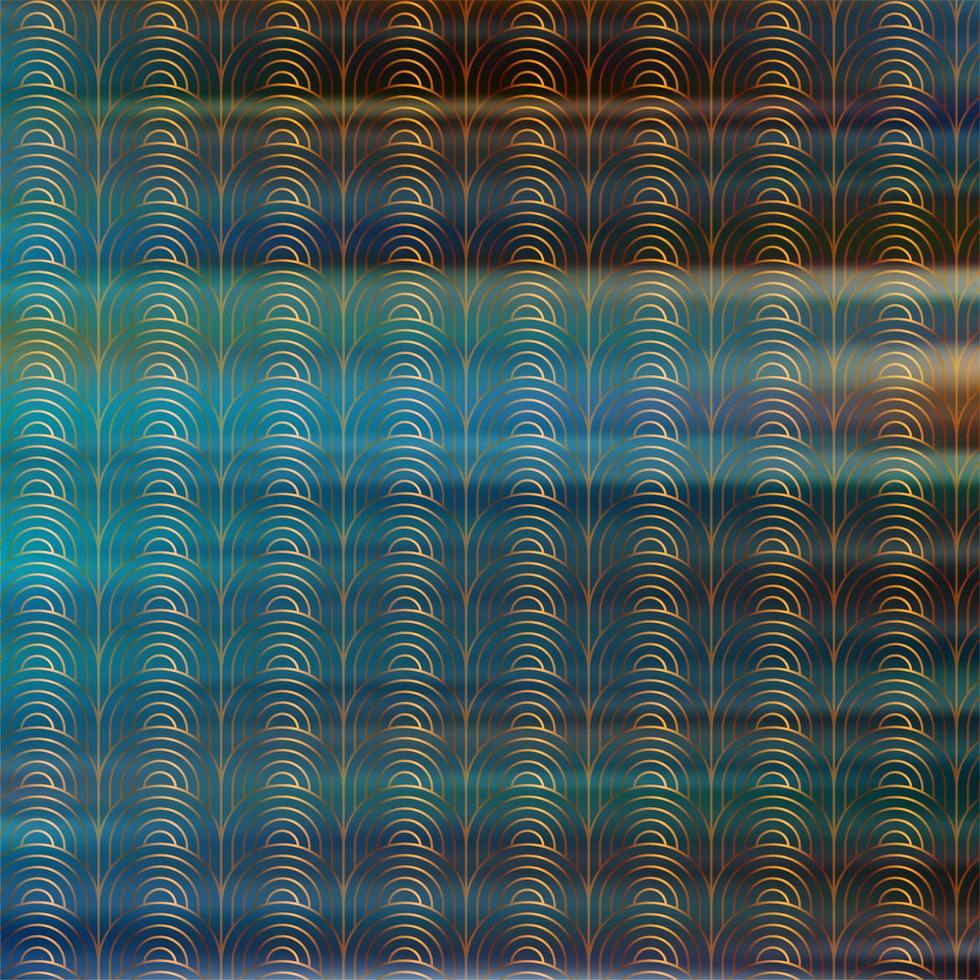 Golden art deco pattern with gradient color blur background photo