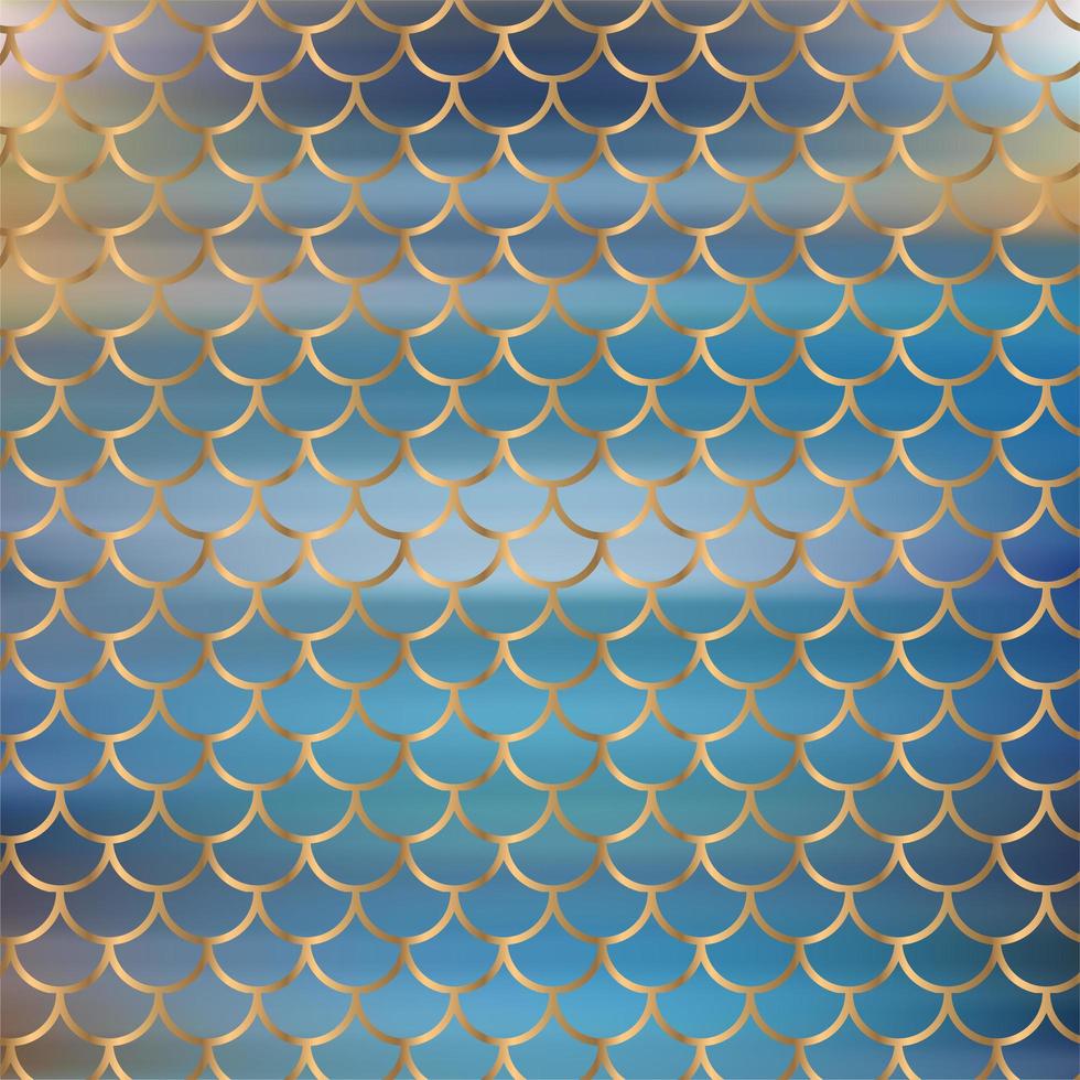 Golden mermaid scales pattern with gradient color blur background photo