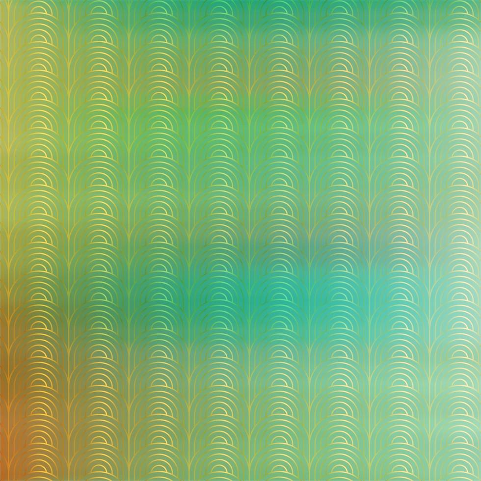 Golden art deco pattern with gradient color blur background photo