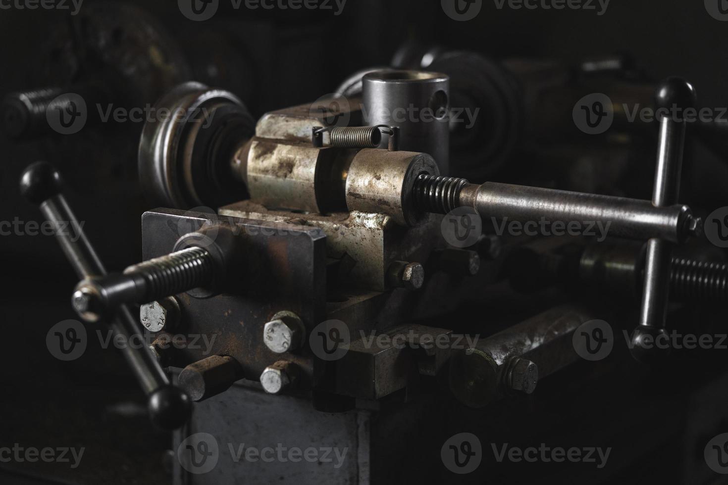 vise machine for working with metal in the workshop photo