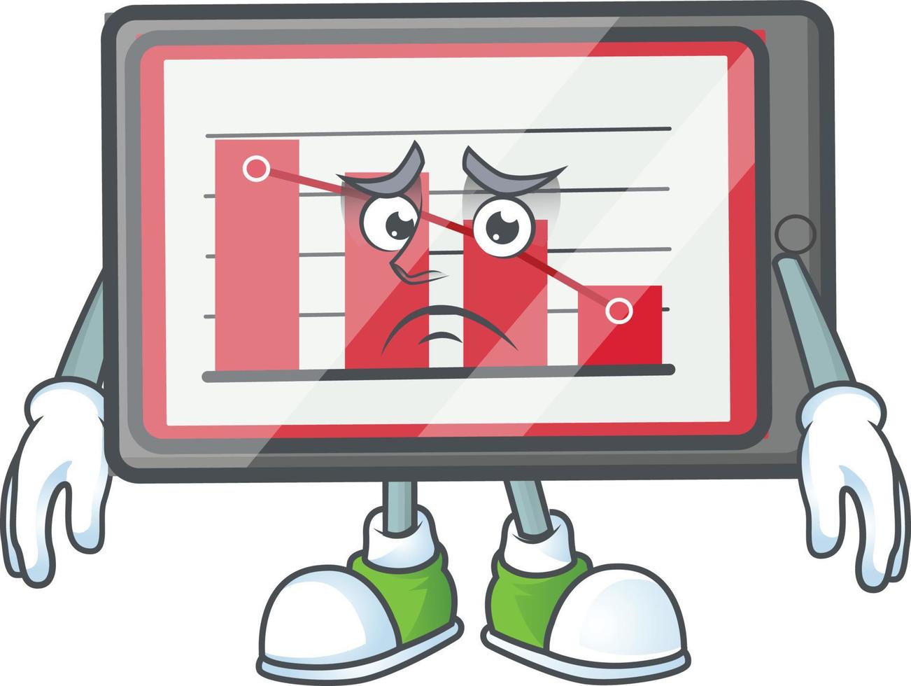 Down Chart Horizontal Table Vector