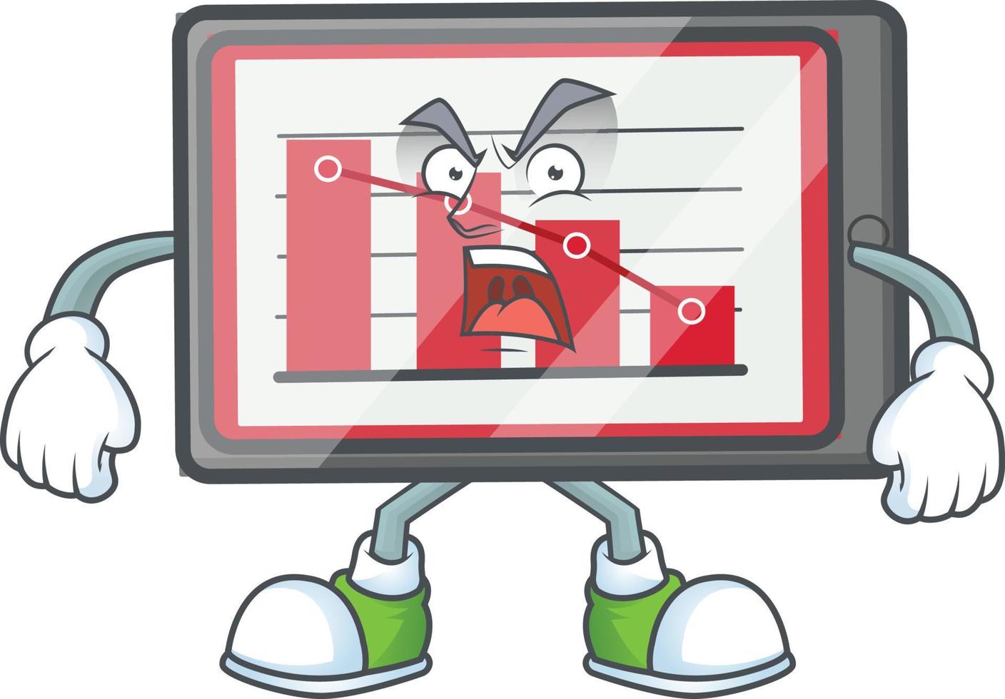 Down Chart Horizontal Table Vector
