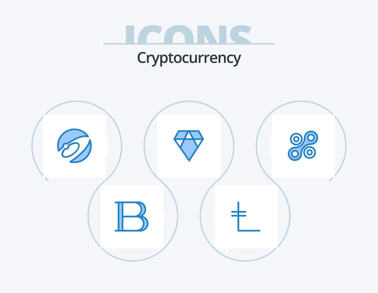 Cryptocurrency Blue Icon Pack 5 Icon Design. crypto currency. crypto currency. nexus. crypto. asch vector