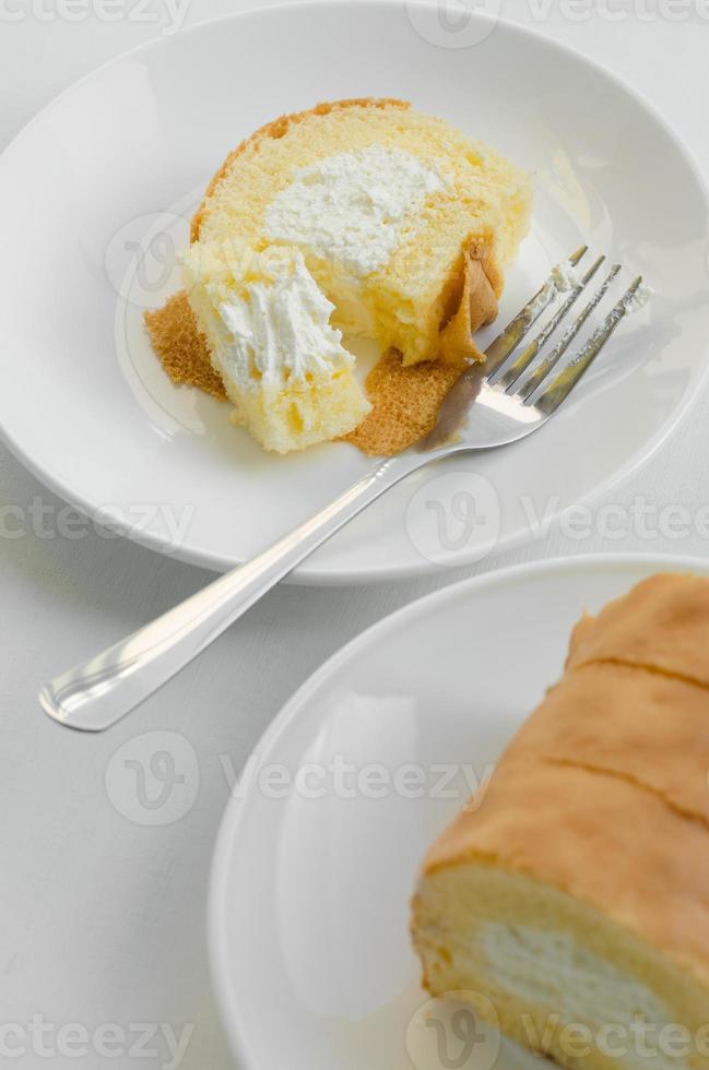 Vanilla Cream Roll Cake for Breaking Time photo