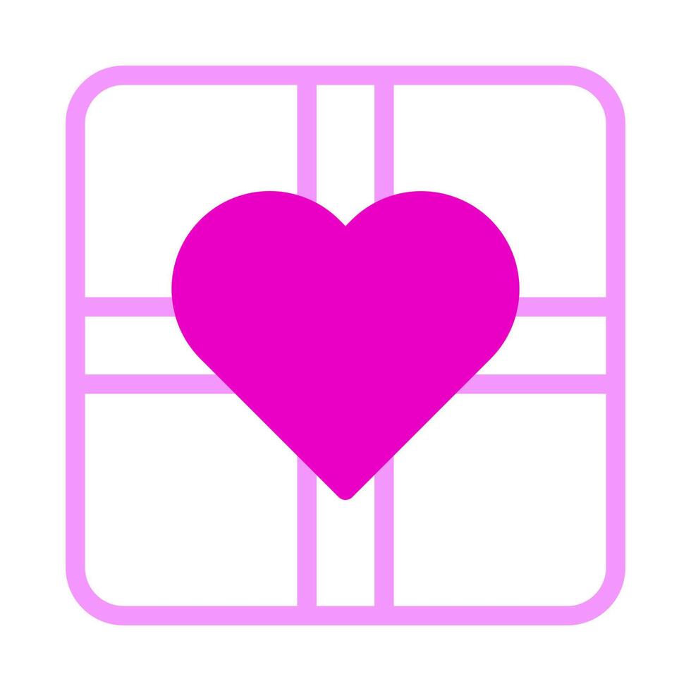 gift icon dualtone pink style valentine vector illustration perfect.