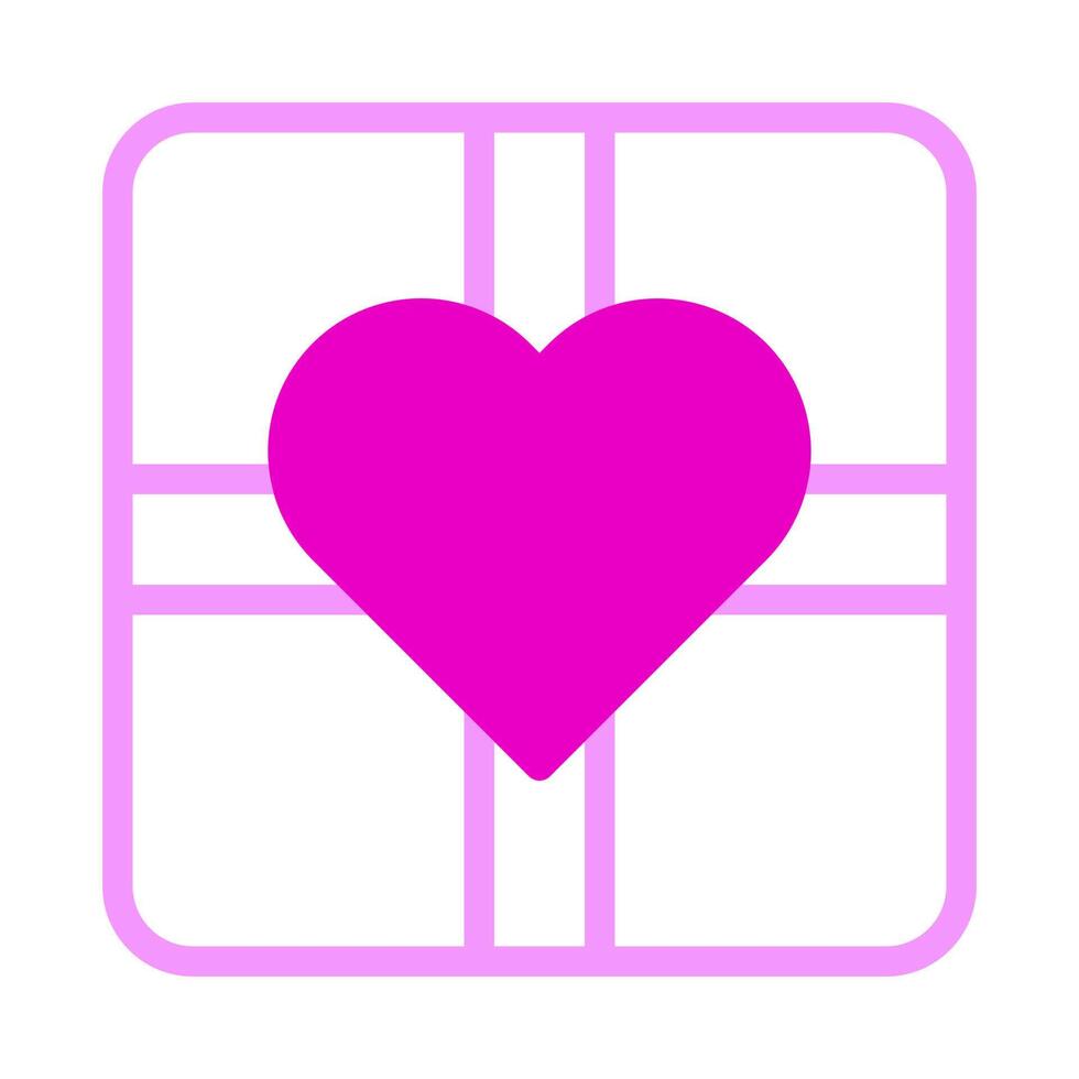 icono de regalo dualtone pink style valentine vector illustration perfect.