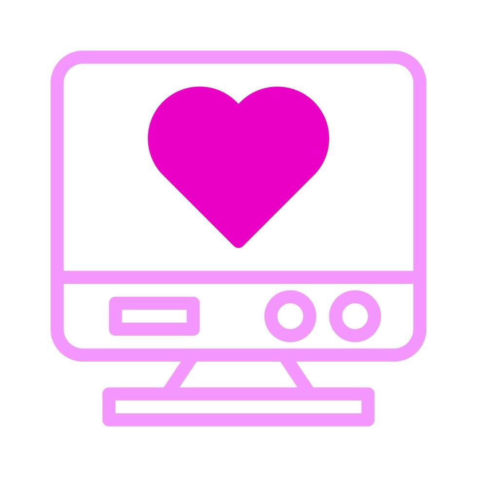 tv icon dualtone pink style valentine vector ilustración perfecta.