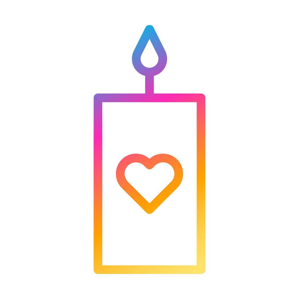 candle icon gradient style valentine vector illustration perfect.