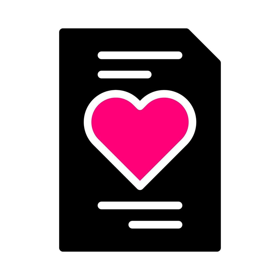 icono de papel sólido negro rosa estilo san valentín vector ilustración perfecto.