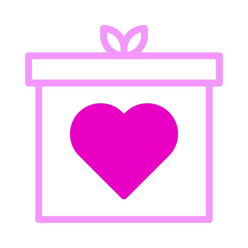 gift icon dualtone pink style valentine vector illustration perfect.