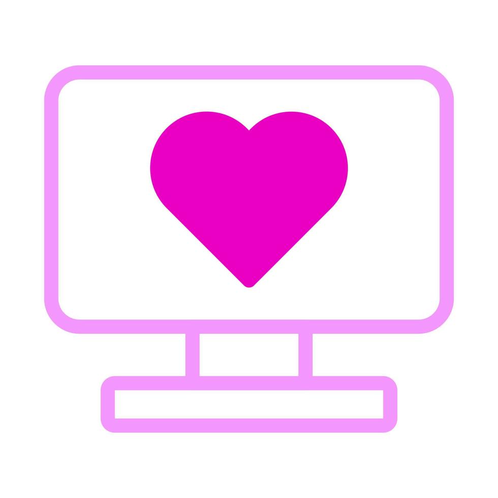 tv icon dualtone pink style valentine vector ilustración perfecta.