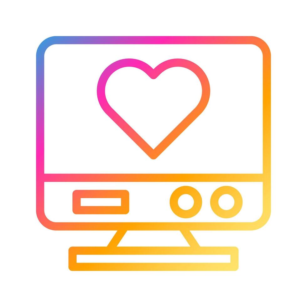 icono de tv estilo degradado ilustración vectorial de san valentín perfecto. vector