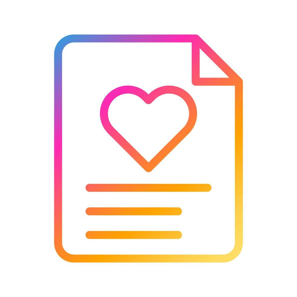 paper icon gradient style valentine vector illustration perfect.