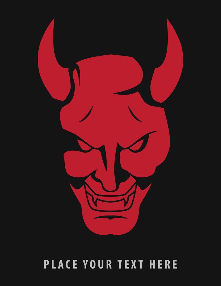 ilustración de cabeza de diablo vector