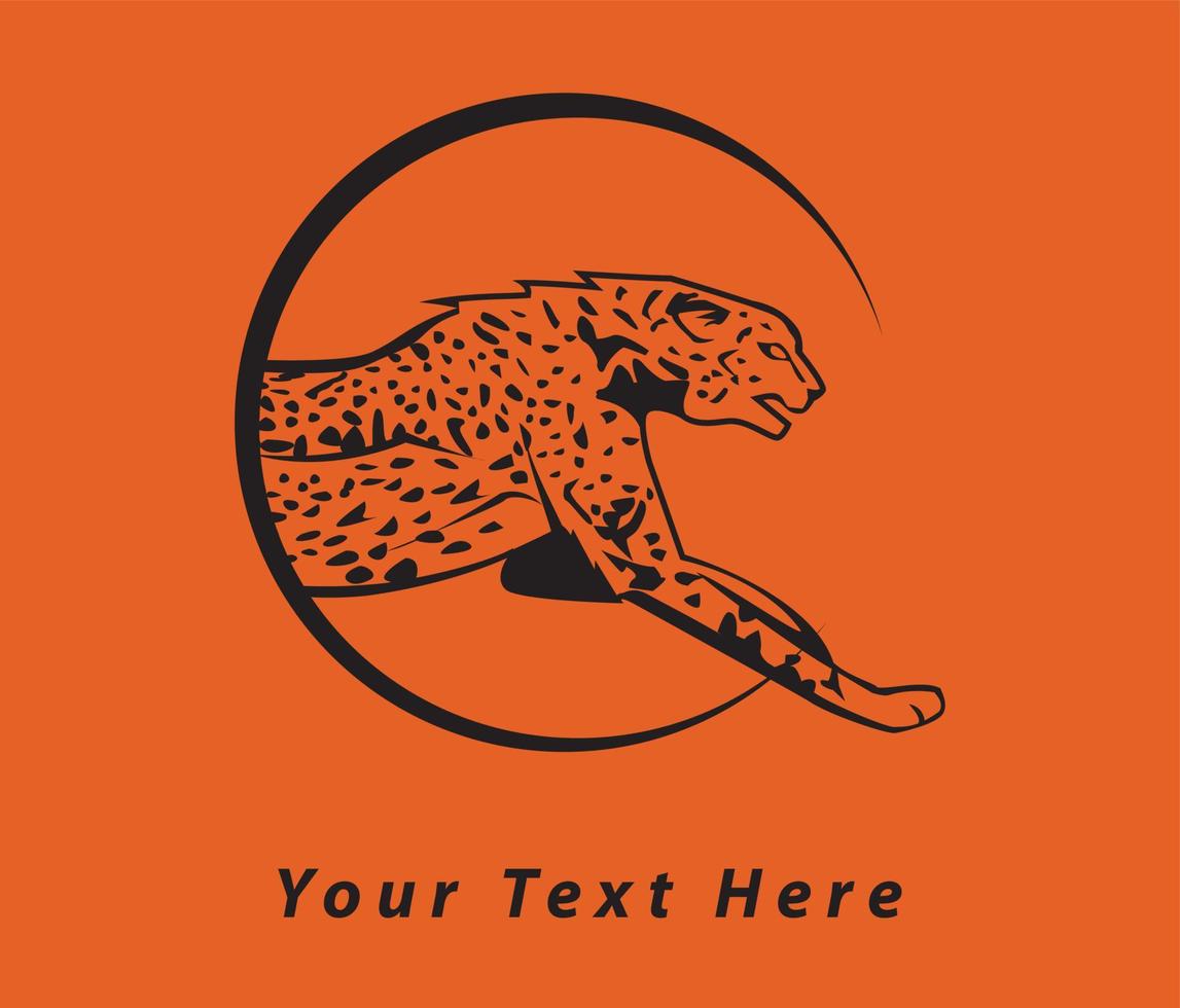 diseño de ilustración de guepardo vector
