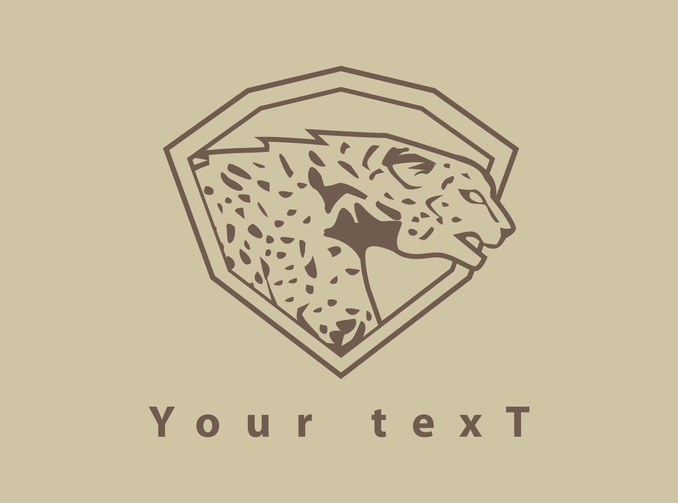 diseño de ilustración de guepardo vector